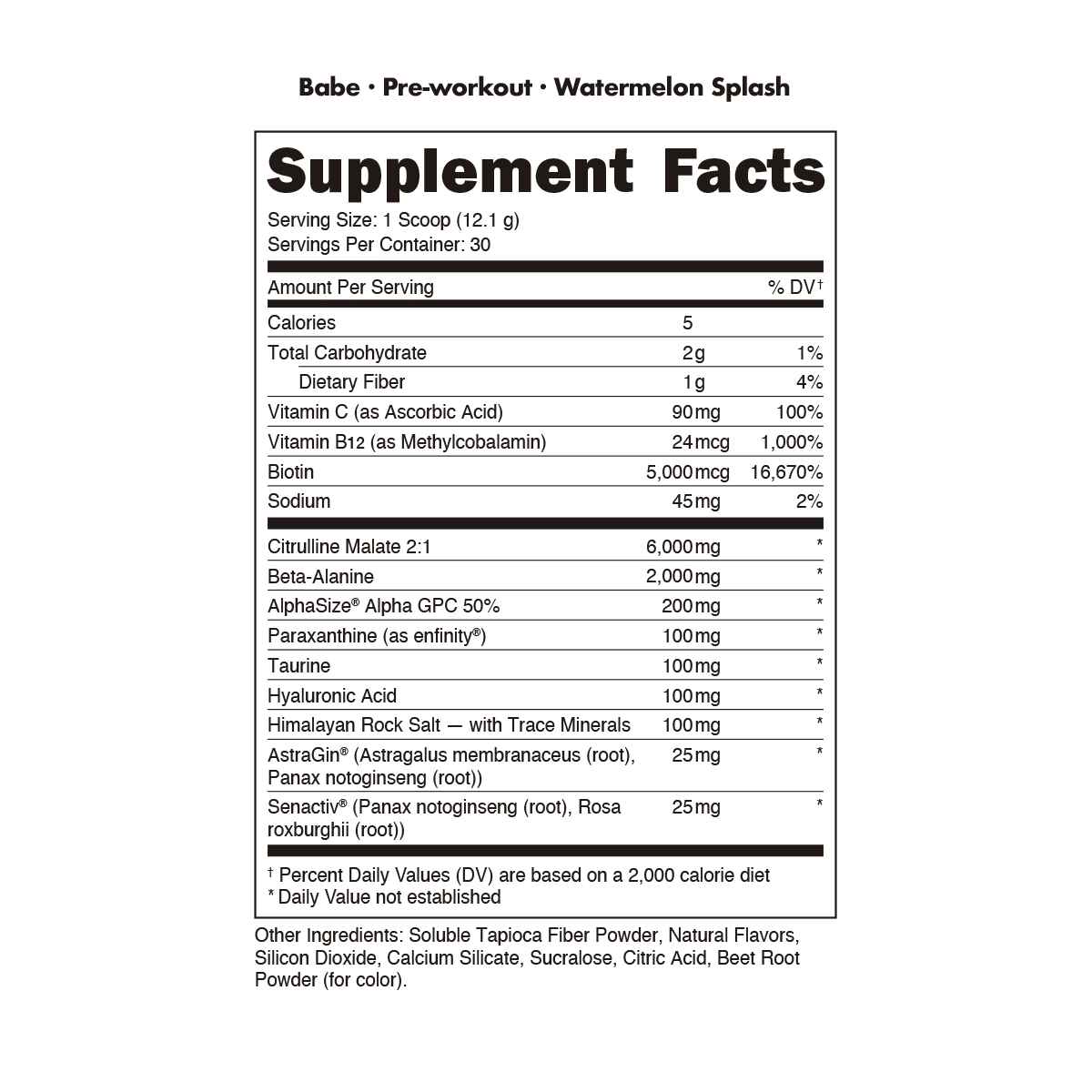 Babe by Bucked Up: Pre-Workout: Watermelon Splash