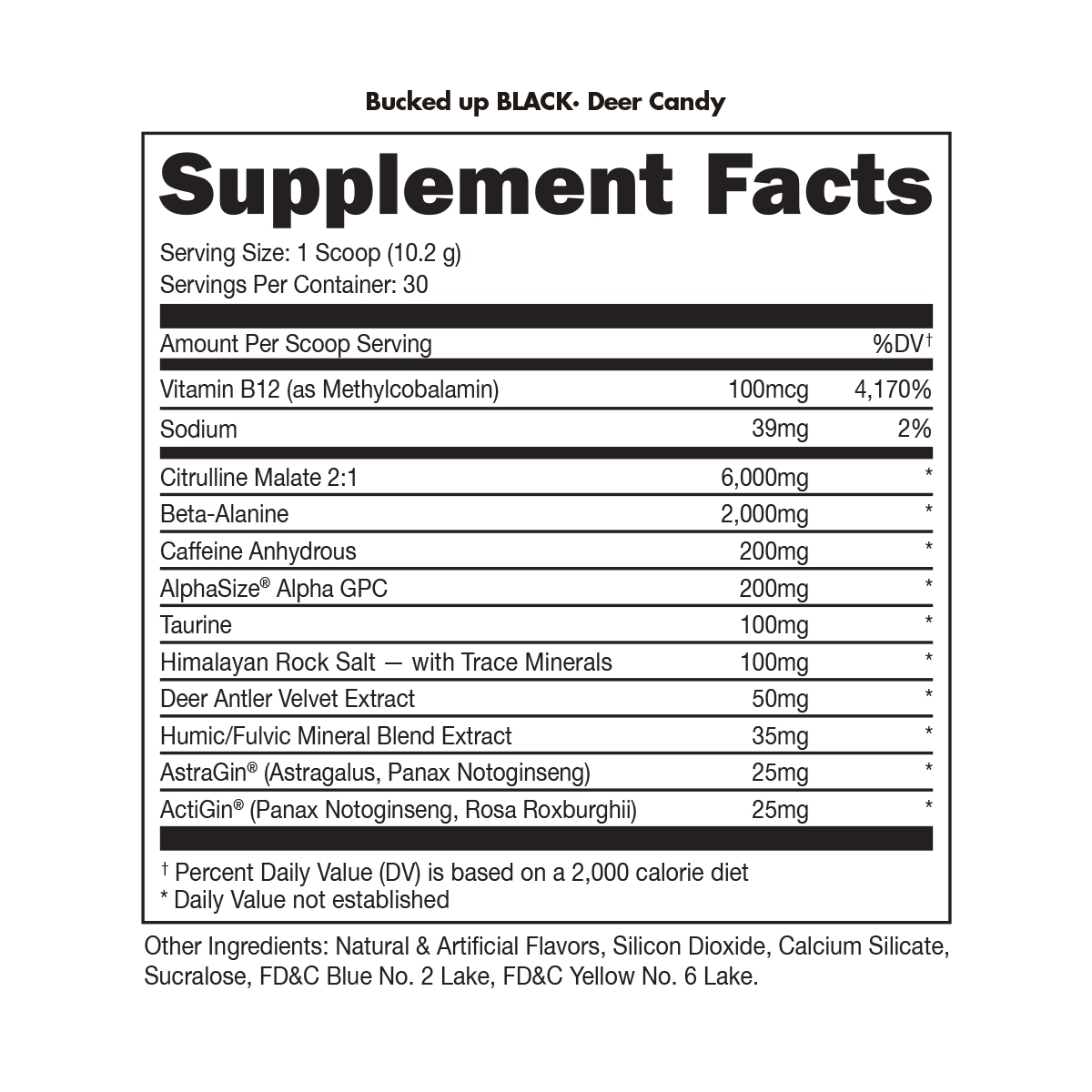 BUCKED UP: Black Pre-Workout