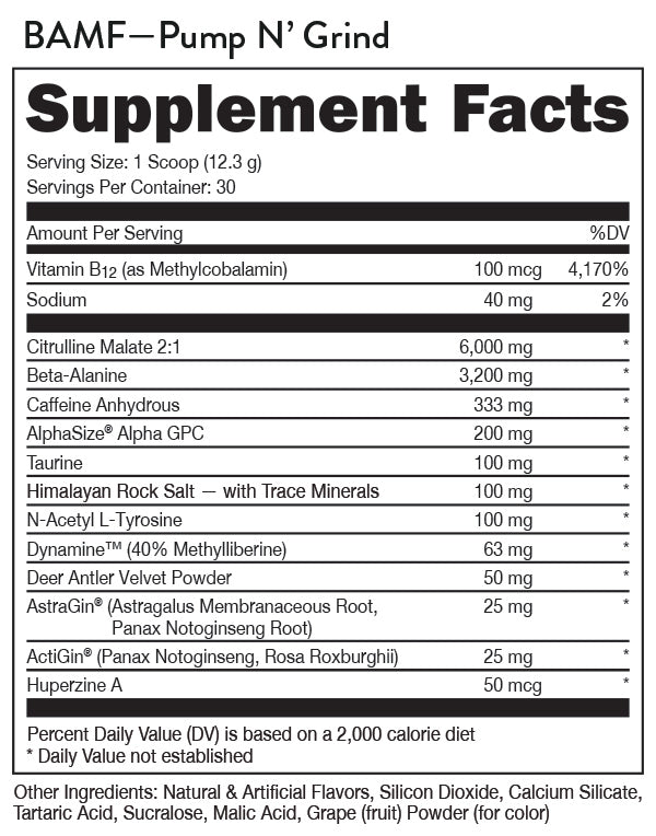 BUCKED UP: BAMF High Stimulant Nootropic Pre-Workout
