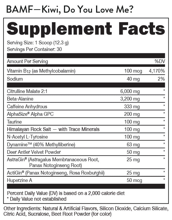 BUCKED UP: BAMF High Stimulant Nootropic Pre-Workout