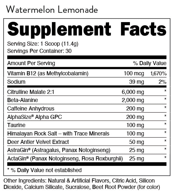 BUCKED UP: Pre-Workout
