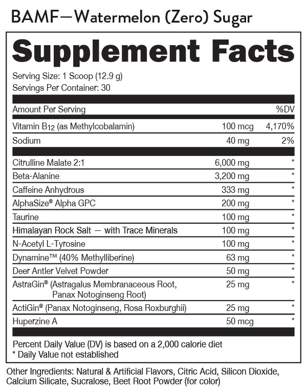 BUCKED UP: BAMF High Stimulant Nootropic Pre-Workout