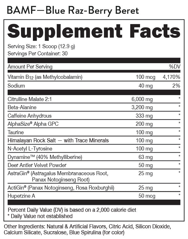 BUCKED UP: BAMF High Stimulant Nootropic Pre-Workout