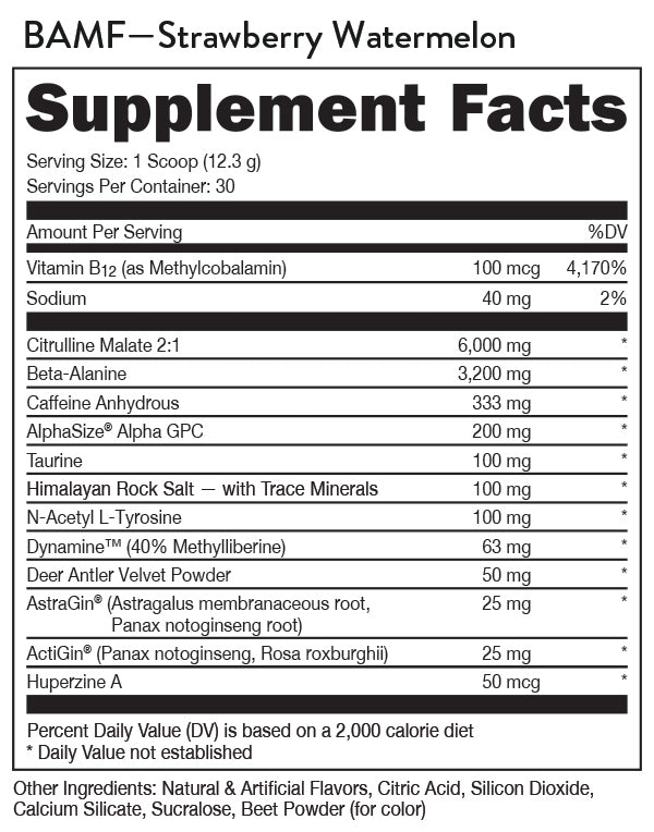 BUCKED UP: BAMF High Stimulant Nootropic Pre-Workout