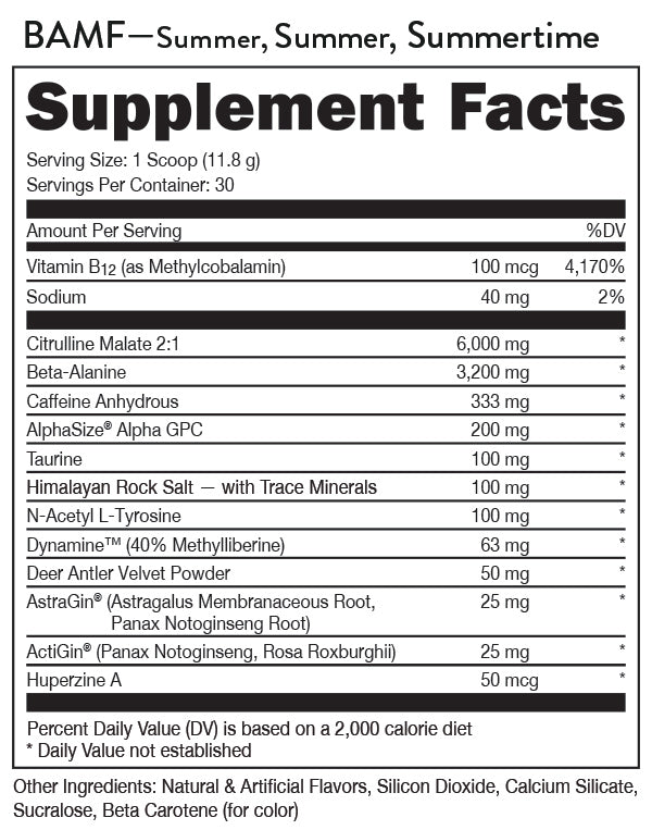 BUCKED UP: BAMF High Stimulant Nootropic Pre-Workout